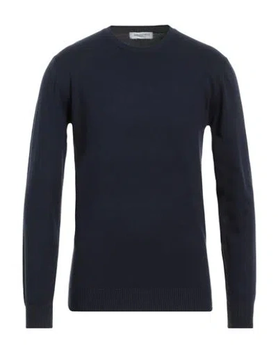 Trussardi Collection Man Sweater Midnight Blue Size 3xl Wool, Acrylic In Black