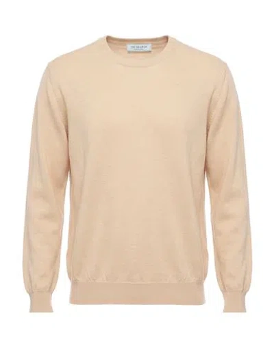 Trussardi Collection Man Sweater Sand Size L Wool In Nude
