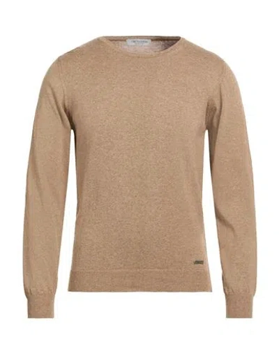 Trussardi Collection Man Sweater Sand Size Xxl Cotton In Brown