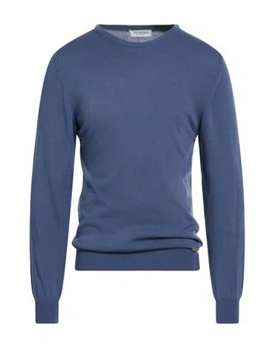 Trussardi Collection Man Sweater Slate Blue Size L Cotton