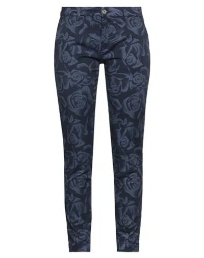 Trussardi Collection Woman Pants Slate Blue Size 2 Cotton, Elastane