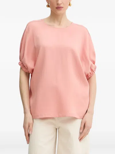 Trussardi Crew-neck Blouse In Pink