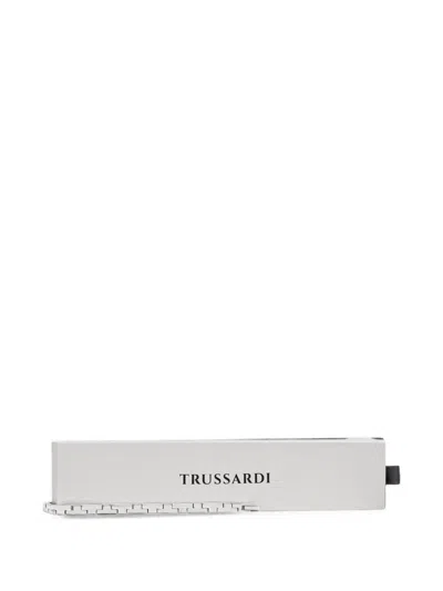 Trussardi Crystal-embellished Chain-link Bracelet In Neutral