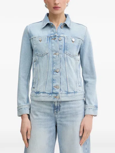 Trussardi Denim Jacket In Blue