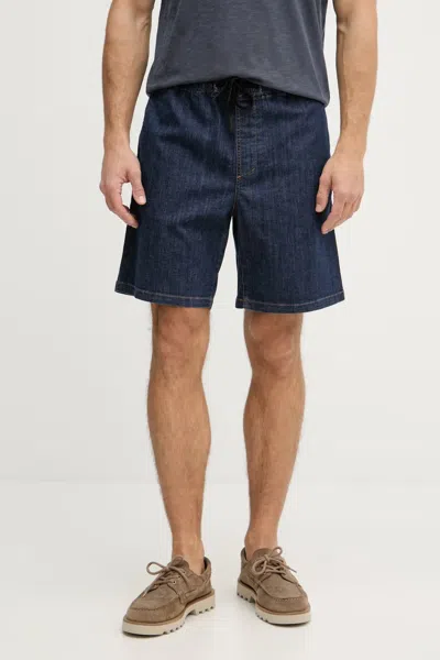 Trussardi Drawstring Denim Shorts In Blue