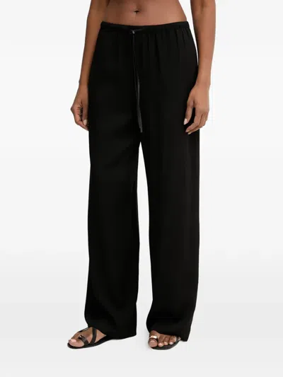 Trussardi Drawstring Elasticated-waist Trousers In Black