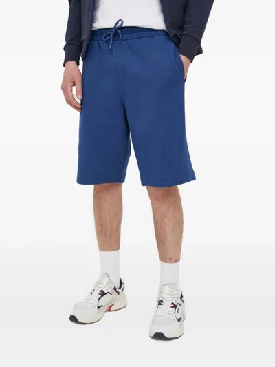 Trussardi Drawstring Track Shorts In Blue