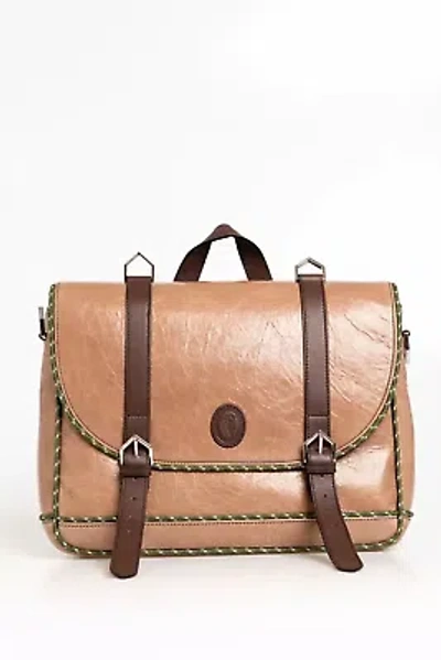 Pre-owned Trussardi Beige Leather Briefcase