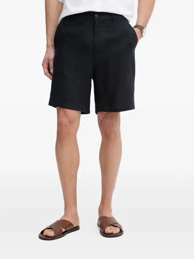 Trussardi Embroidered-logo Drawstring Shorts In Blue