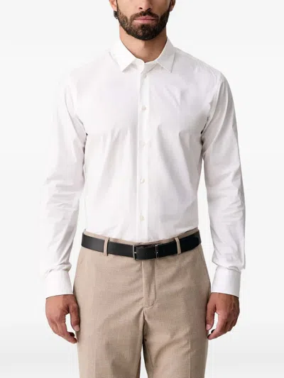 Trussardi Embroidered-logo Shirt In White