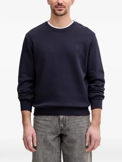 Trussardi Embroidered-logo Sweatshirt In Blue
