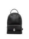 Trussardi Flap-pocket Leather Backpack In Black