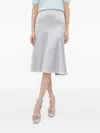 Trussardi Flared Midi Skirt In Gray