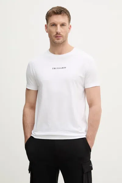 Trussardi Graphic-print Logo-print T-shirt In White