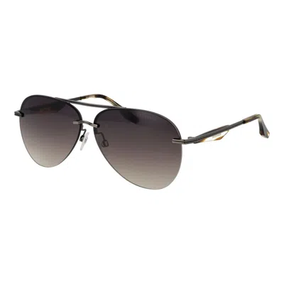Trussardi Gray Metal Sunglasses In Black
