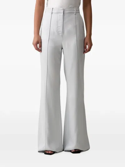 Trussardi High-waisted Flared Trousers In Blue