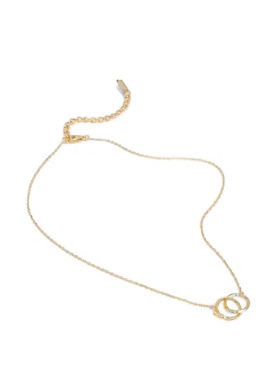 Trussardi Interlocking Ring Necklace In Gold