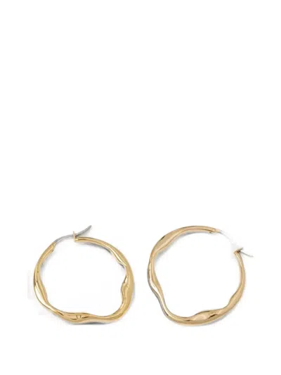 Trussardi Irregular Hoop Earrings In Transparent