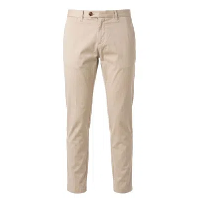 Trussardi Jeans Beige Cotton Men Pants In Neutral