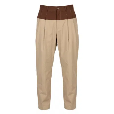 Trussardi Jeans Beige Cotton Mens Pants