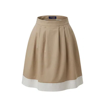 Trussardi Jeans Beige Cotton Women Skirt In Neutral