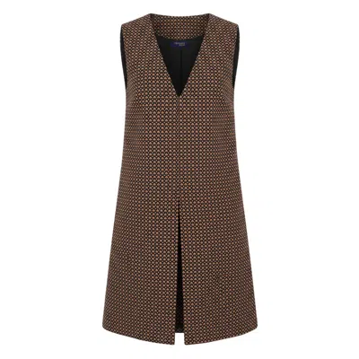 Trussardi Jeans Beige Polyester Women Dress In Multi