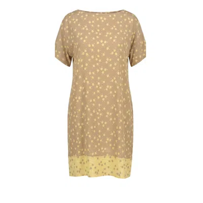 Trussardi Jeans Beige Viscose Women Dress In Brown