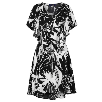 Trussardi Jeans Black Polyester Women Dress In Multi