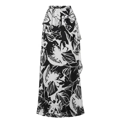 Trussardi Jeans Black Polyester Women Skirt In Multi