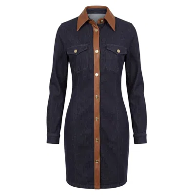 Trussardi Jeans Blue Cotton Women Dress