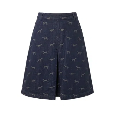 Trussardi Jeans Blue Cotton Women Skirt