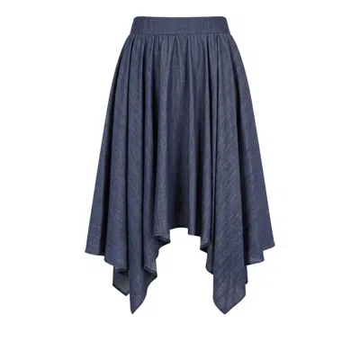 Trussardi Jeans Blue Denim Women Skirt