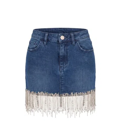 Trussardi Jeans Blue Denim Women Skirt