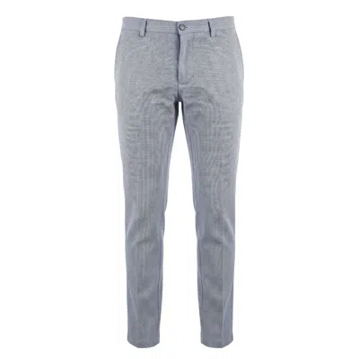 Trussardi Jeans Blue Flax Men Pant In Gray