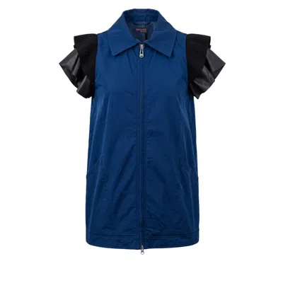Trussardi Jeans Blue Polyester Women Jacket
