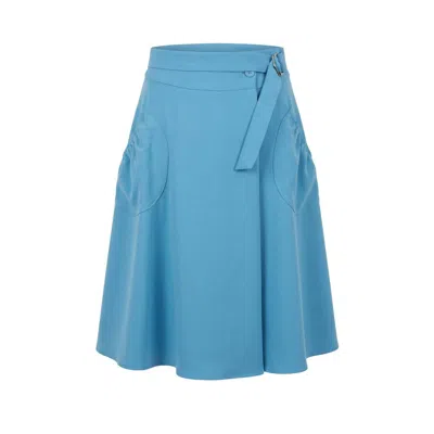 Trussardi Jeans Blue Polyester Women Skirt