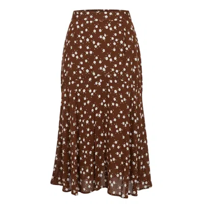 Trussardi Jeans Brown Viscose Women Skirt