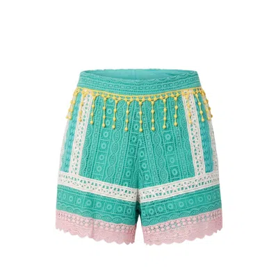 Trussardi Jeans Green Cotton Women Shorts In Gray
