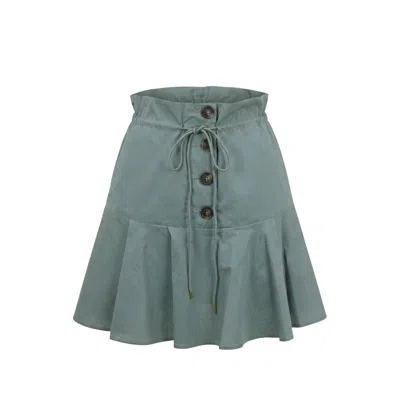 Trussardi Jeans Green Cotton Women Skirt In Gray