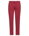 Trussardi Jeans Man Pants Burgundy Size 40 Cotton, Elastane In Red