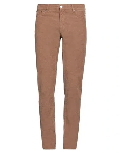 Trussardi Jeans Man Pants Camel Size 34 Cotton, Elastane In Beige