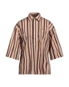 Trussardi Jeans Man Shirt Camel Size 15 ¾ Cotton In Beige