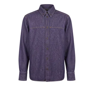 Trussardi Jeans Purple Cotton Men's Jacket