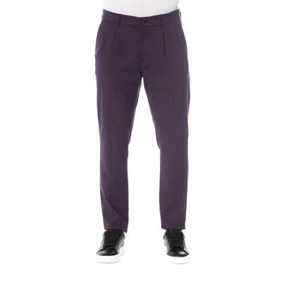 Trussardi Jeans Red Cotton Men's Pant In Purple