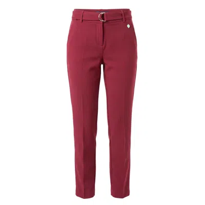 Trussardi Jeans Red Polyester Women Pants In Pink
