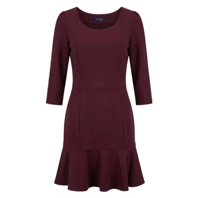 Trussardi Jeans Red Viscose Women Dress In Burgundy