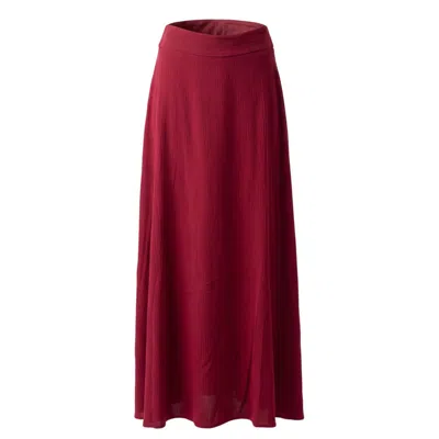 Trussardi Jeans Red Viscose Women Skirt