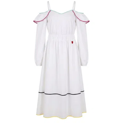 Trussardi Jeans White Cotton Women Dress