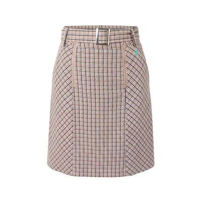 Trussardi Jeans White Cotton Women Skirt In Brown
