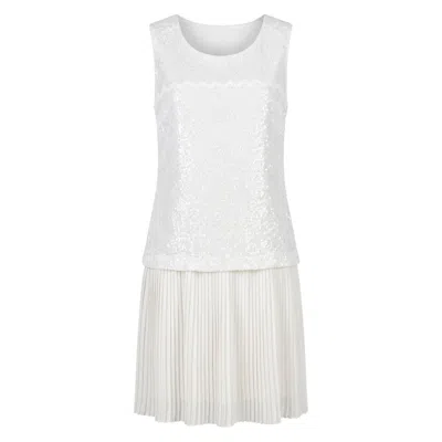 Trussardi Jeans White Polyester Women Dress In Multi